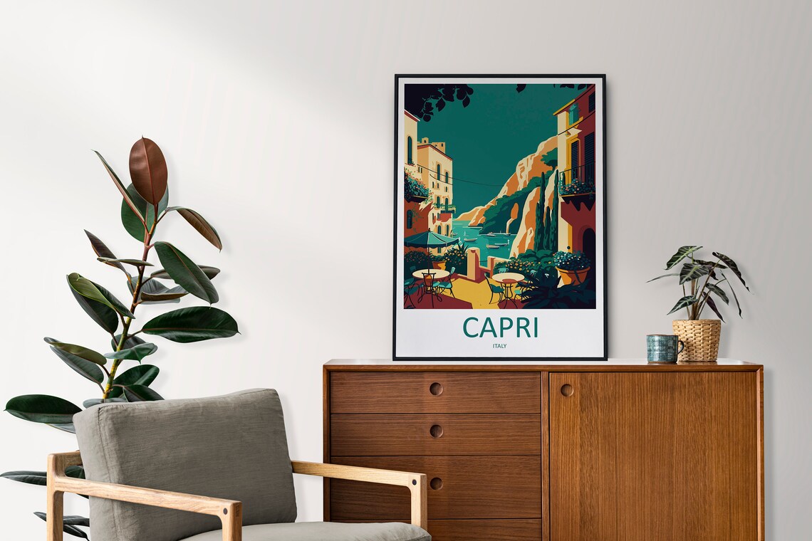 Capri Travel Poster, Italy Coastal Wall Art - Image 2