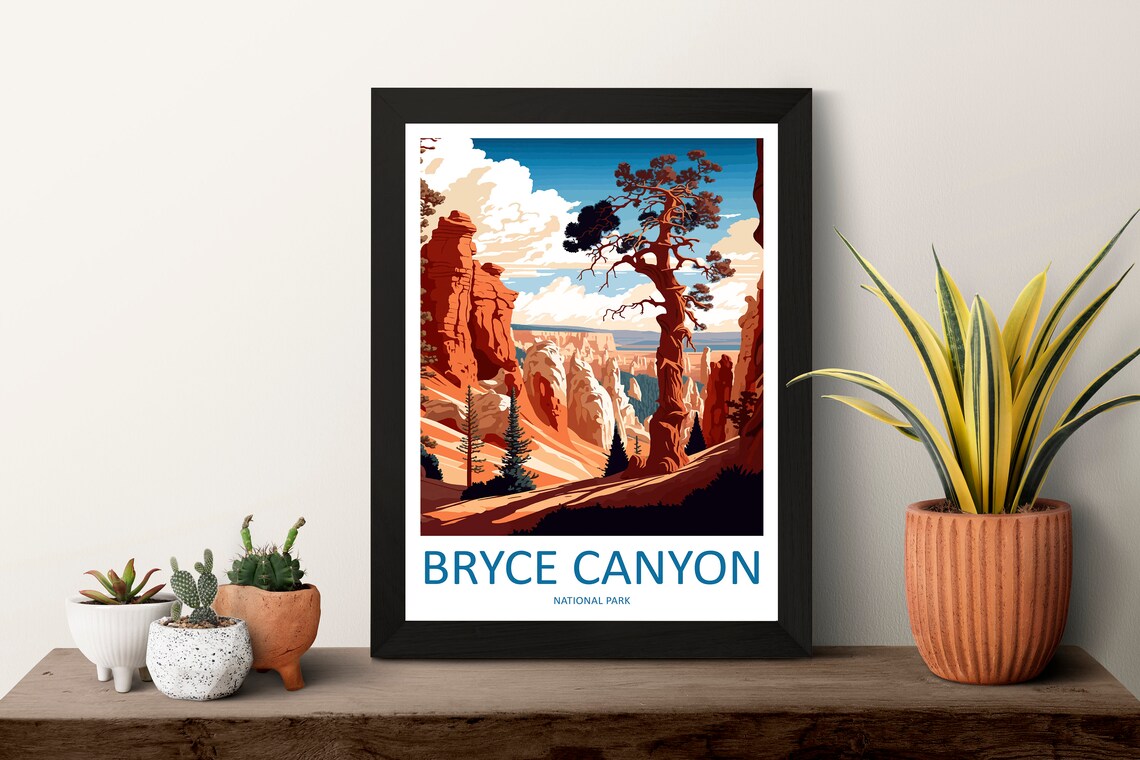 Bryce Canyon National Park Travel Poster, National Park Art - Image 3