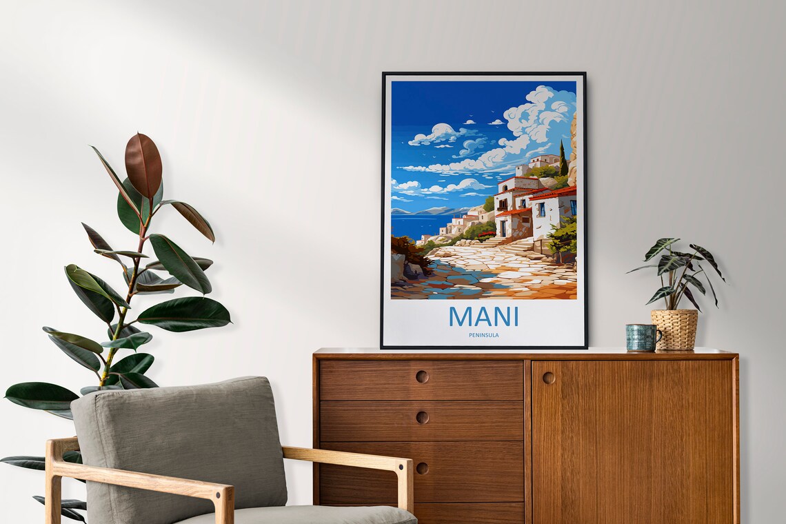 Mani Peninsula Travel Poster, Home Wall Decor - Image 2