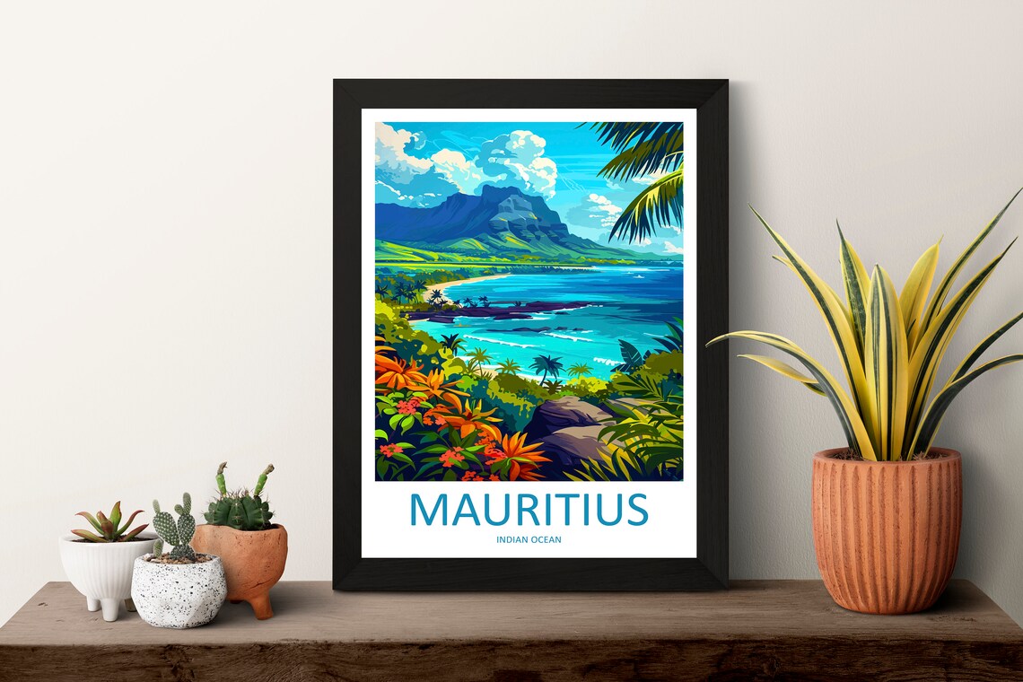 Mauritius Travel Poster, World & Cultural Art - Image 3