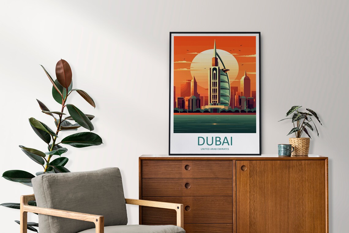 Dubai Travel Print, UAE Destination Wall Art - Image 2