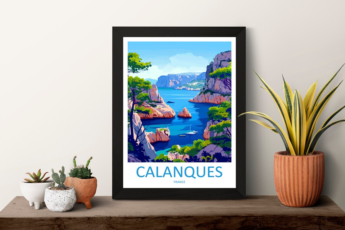 Calanques France Travel Poster, Travel Wall Art - Image 3