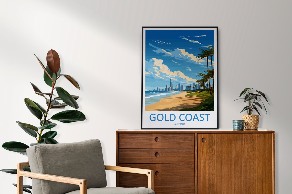 Gold Coast Travel Poster, Australia Wall Decor - Image 2