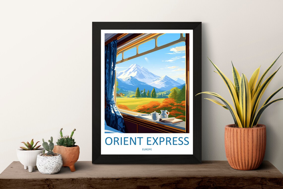 Orient Express Travel Poster, Europe Wall Decor - Image 3