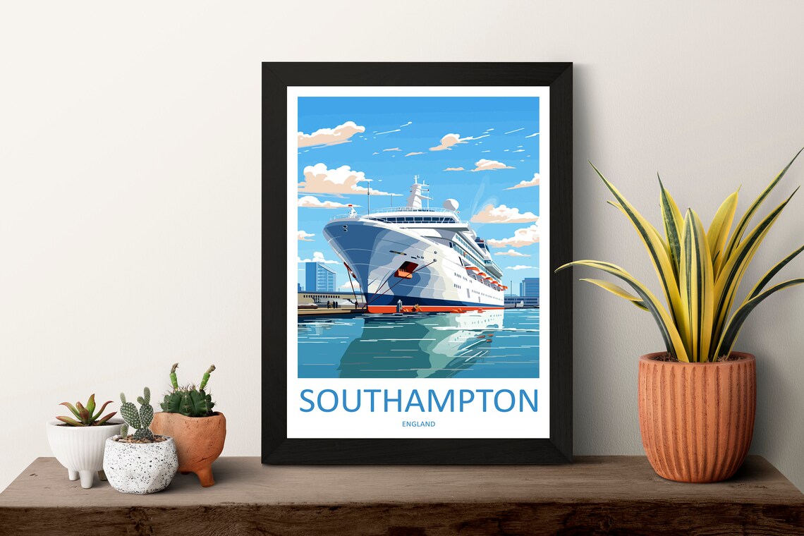 Southampton Travel Print, England Travel Poster - Image 3