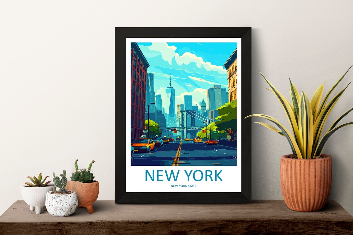 New York Travel Poster, New York State Wall Decor - Image 3