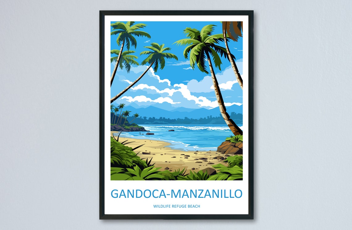 Gandocamanzanillo Wildlife Refuge Beach Travel Print Wall Art Gandocamanzanillo Wall Hanging Home Dcor Gandocamanzanillo Art Costa Rica