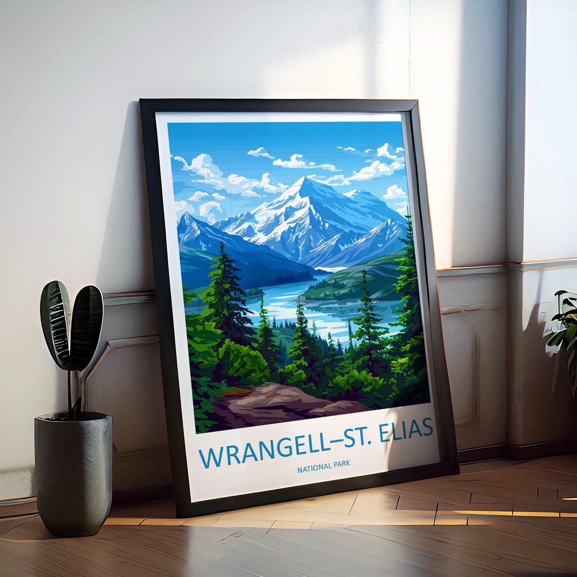 Wrangell St Elias Alaska Glacial Peak Lake National Park Poster - Image 2