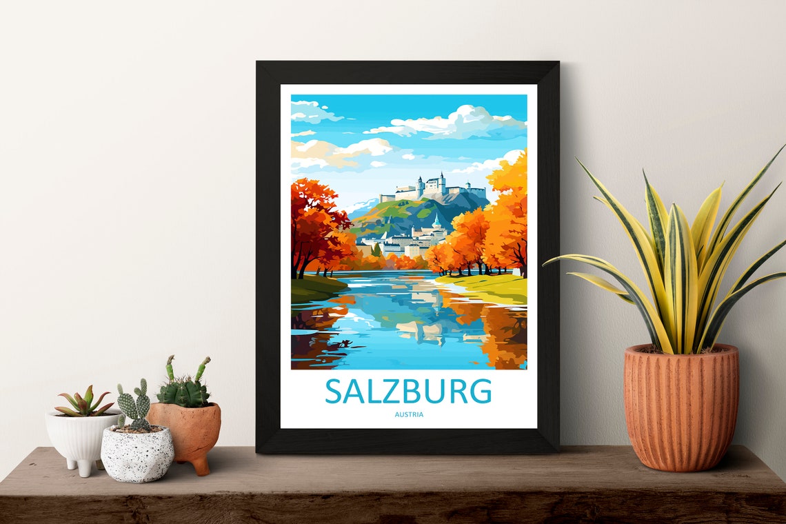 Salzburg Print Salzburg Home Dcor Cityscape Art Print Salzburg Wall Art For Travel Enthusiast Gift Wall Hanging Salzburg Austria Poster Art - Image 3