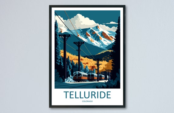Telluride Travel Print Wall Art Telluride Wall Hanging Home Dcor Telluride Gift Art Lovers Ski Art Lover Gift Telluride Print Skiing Art