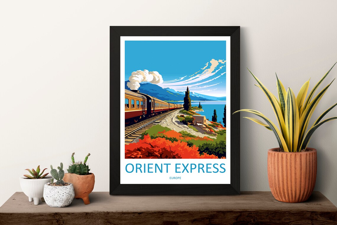 Orient Express Travel Poster, Europe Rail Journey - Image 3