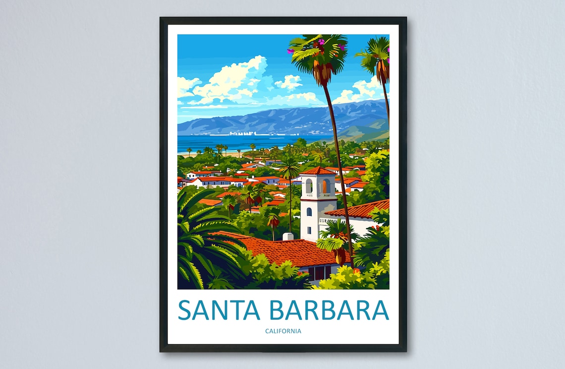 Santa Barbara Gift For Art Lovers Poster Print