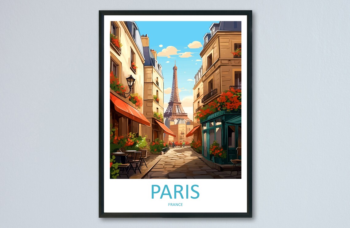 Paris Travel Print France Gift Art Print