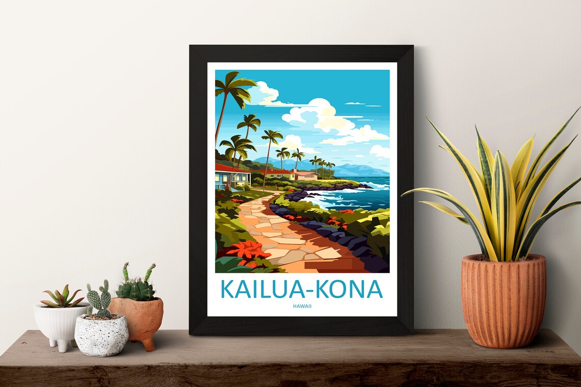 Kailuakona Travel Poster, Hawaii Place Print - Image 3