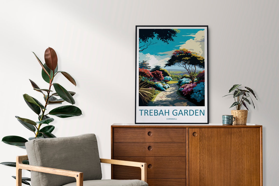 Trebah Garden Travel Print Wall Art Trebah Garden Wall Hanging Home Dcor Trebah Garden Gift Art Lovers England Art Lover Gift Trebah Garden - Image 2