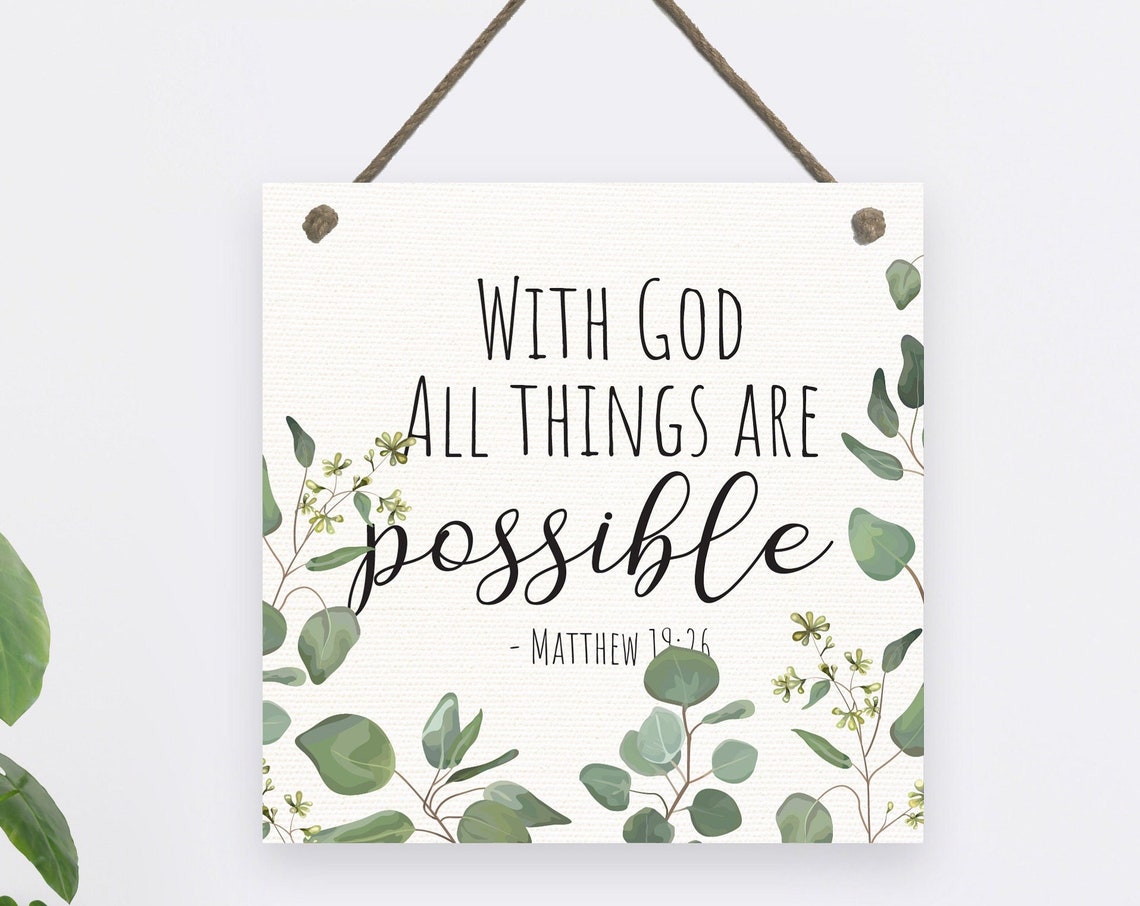 Custom Bible Verse With Eucalyptus Leaves Religious Gift Ideas Framed Farmhouse Decor Church Signs Baptism Confirmation Decor - Image 3