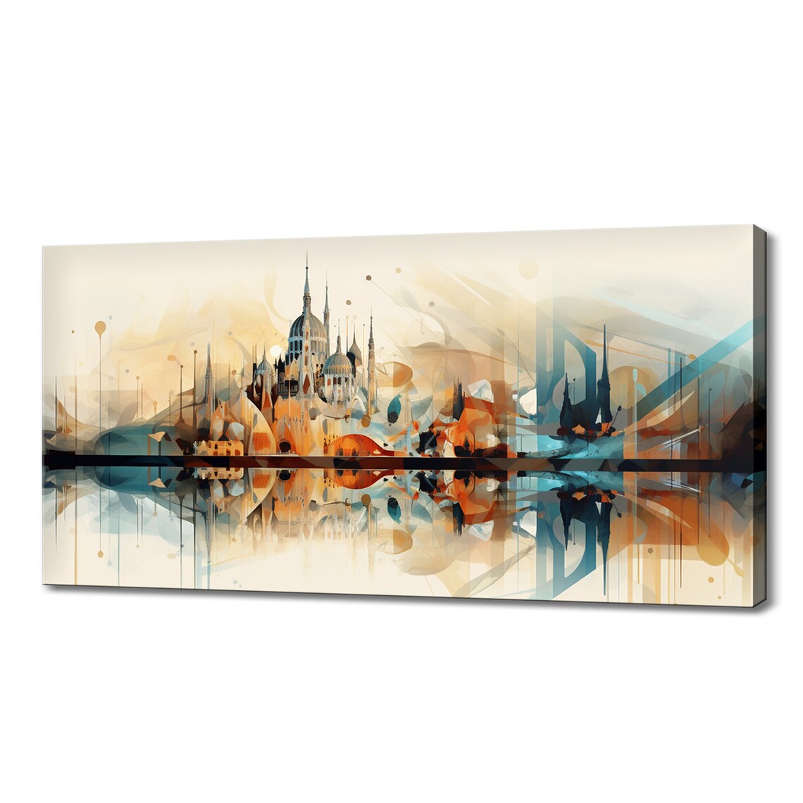 Vienna Skyline Landmarks Watercolor Travel Poster