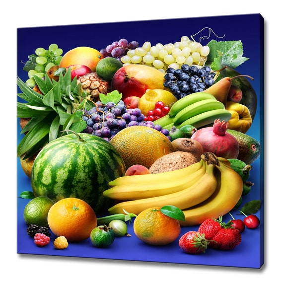 Rainbow Colourful Fruits And Berries Kitchen Modern Design Home Decor Print Wall Art Picture Wall Hanging