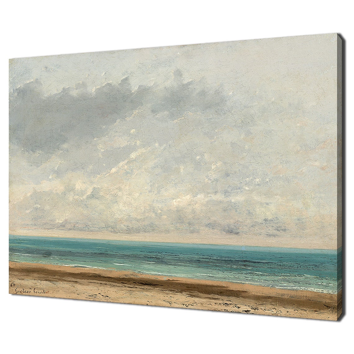 Calm Sea 1866 Gustave Courbet Reproduction Seascape Vintage Victorian Oil Painting Print Nature Sea Print Wall Art Fine Art Print