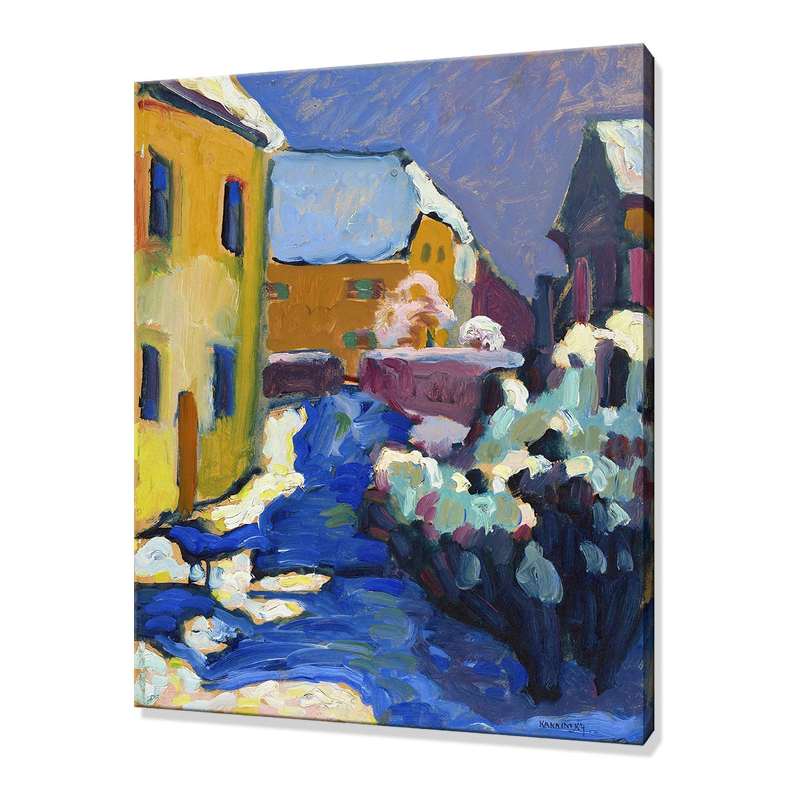 Wassily Kandinsky Cemetery And Vicarage In Kochel 1909 Classic Design Abstract Decor Reproduction Print Wall Art Picture