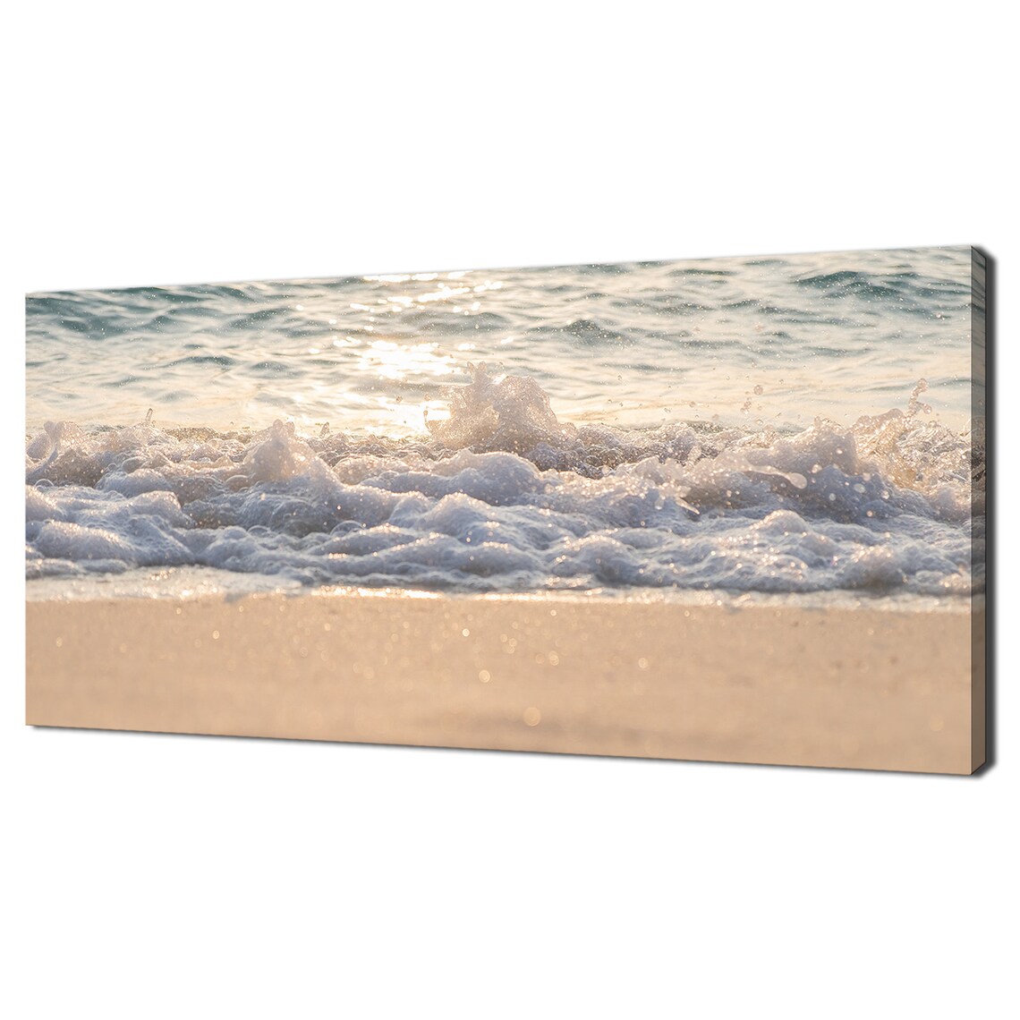 Sea Waves On A Sandy Beach, Seascape Art Print