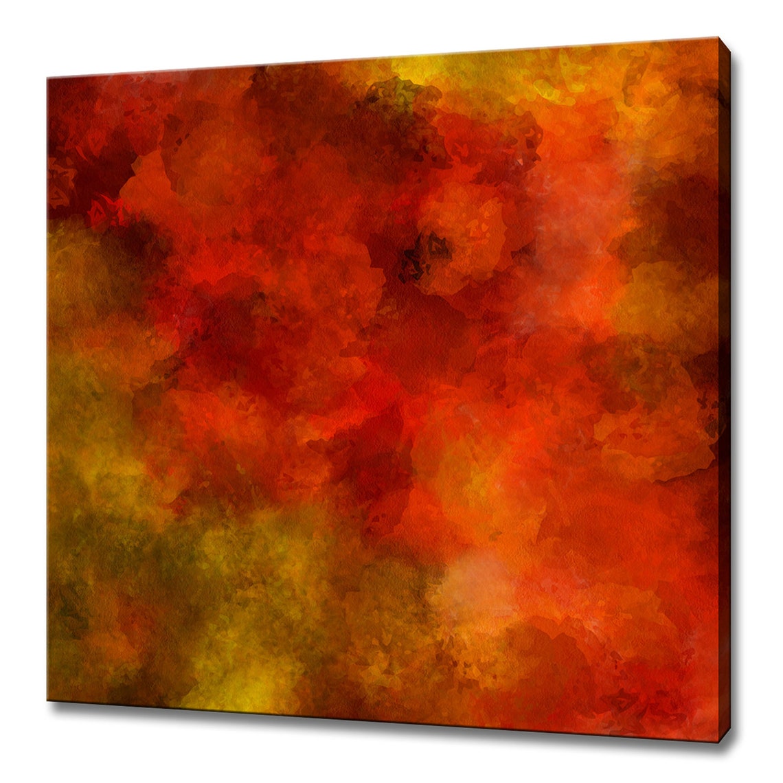 Red Orange Painting Abstract Clouds Modern Design Home Decor Print Wall Art Picture