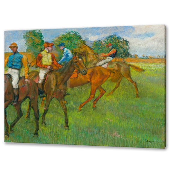 Edgar Degas Before The Race 18871889 Reproduction Impressionism Style Print Wall Art Ready To Hang