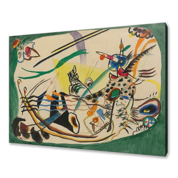 Wassily Kandinsky Entwurf Zu Grner Rand Study For Green Border 1919 Classic Design Abstract Decor Reproduction Print Wall Art
