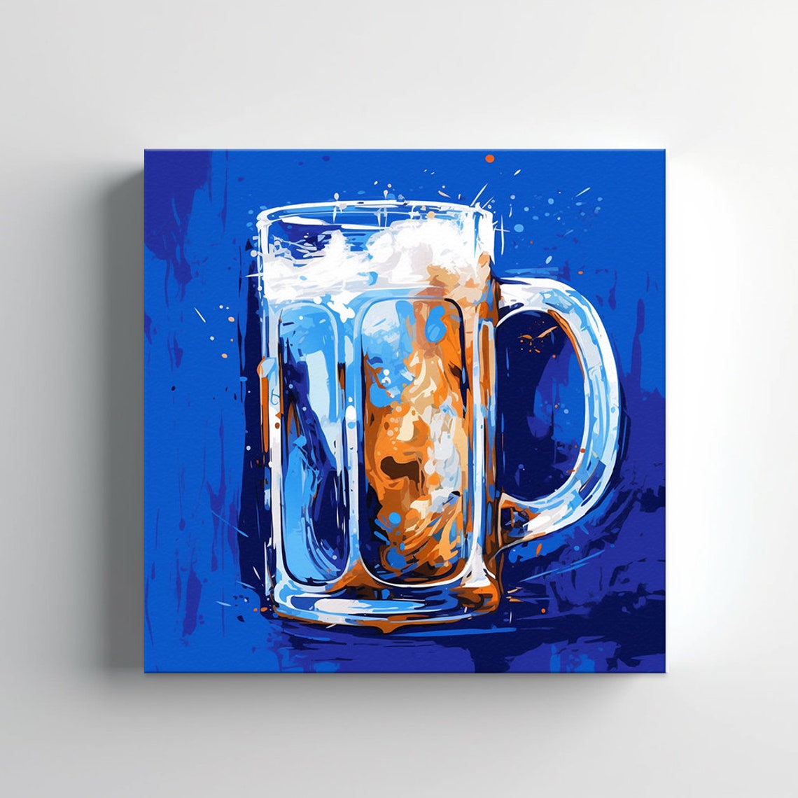 Frothy Beer Mug Watercolor Painting Kitchen Bar Wall Art Print - Image 3