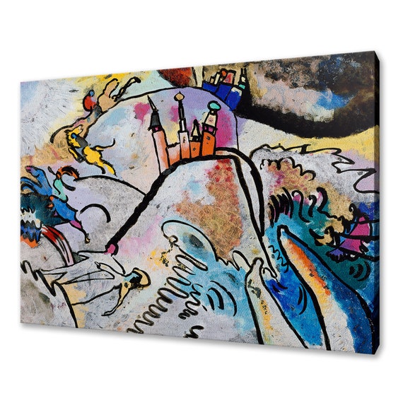 Wassily Kandinsky With Sun 1911 Classic Design Abstract Decor Reproduction Print Wall Art Picture