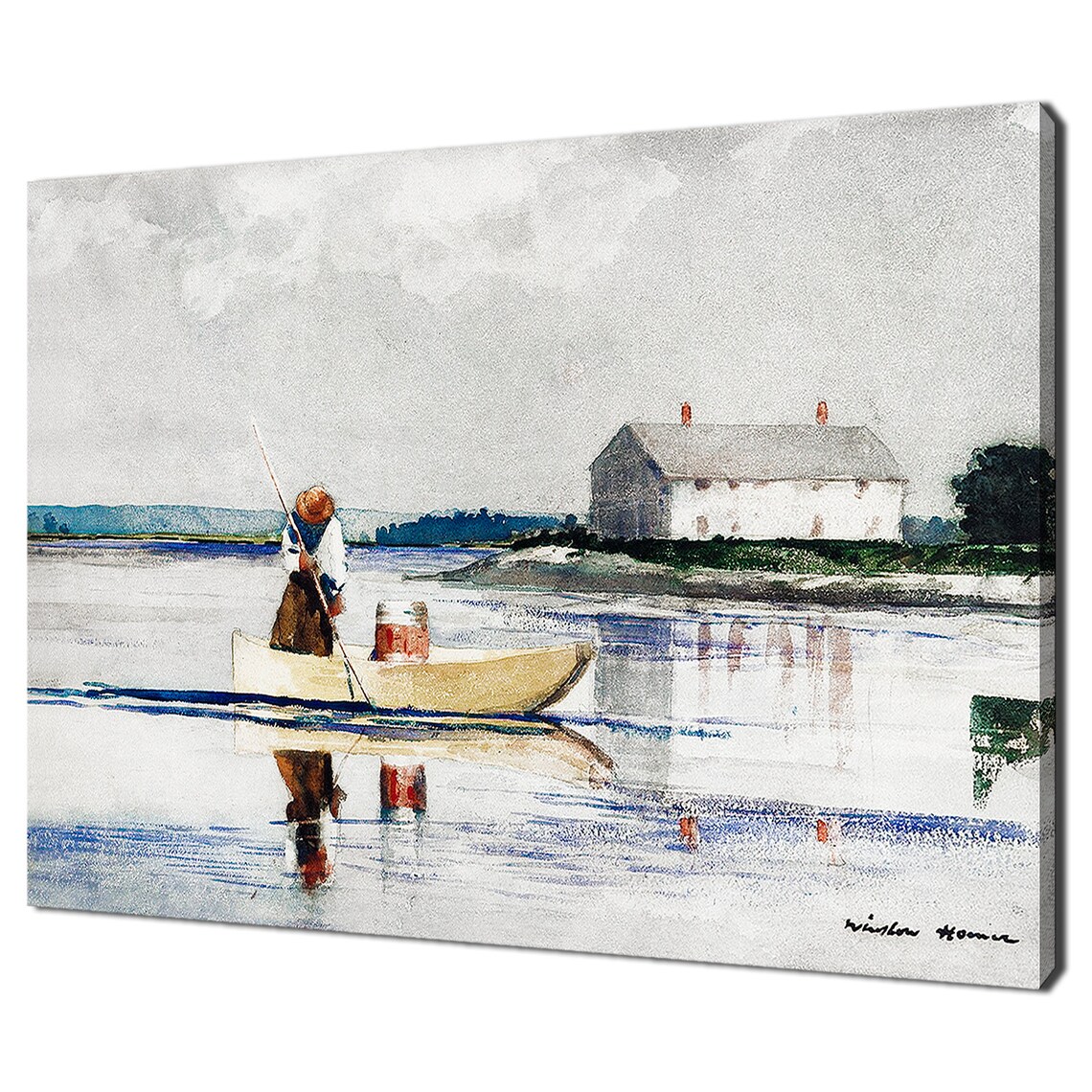 Winslow Homer Reproduction Boy In Rowboat Calm Water Wall Art Print