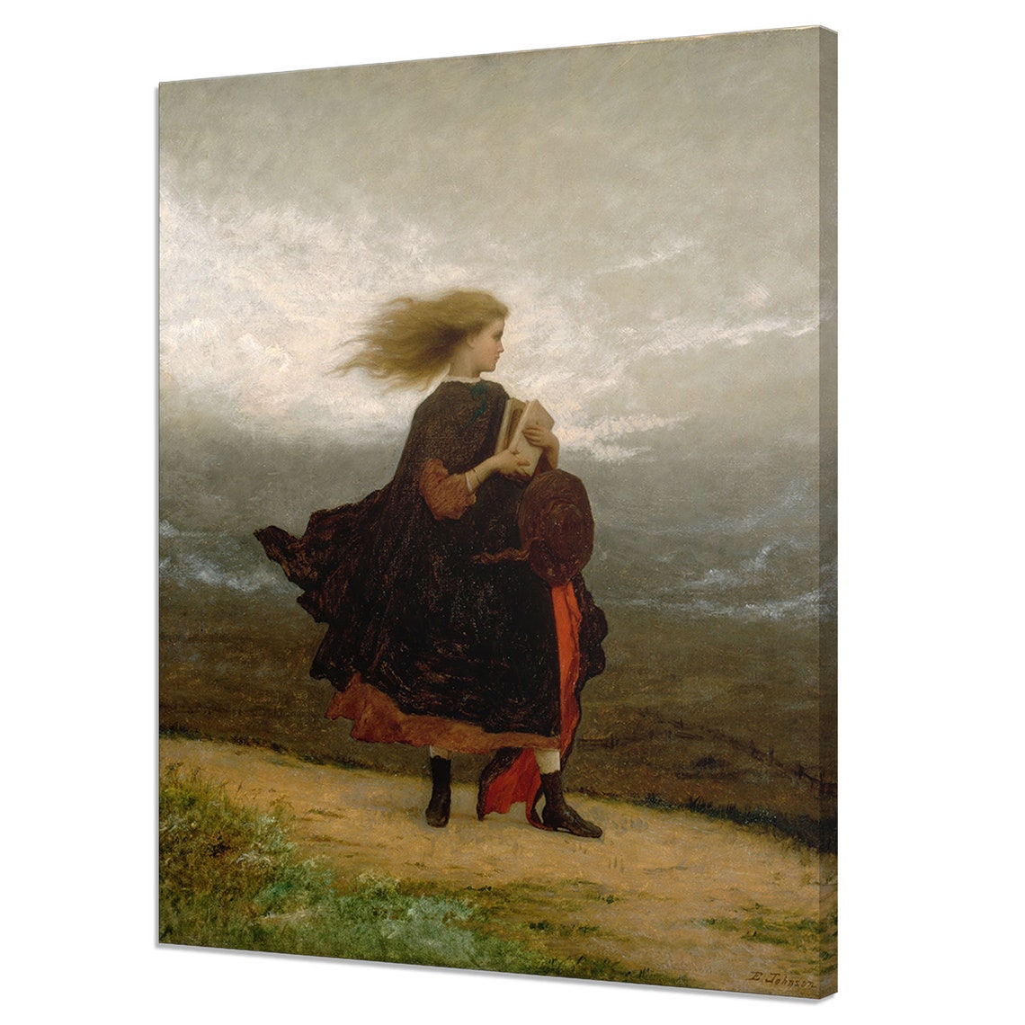 The Girl I Left Behind Me Antique Portrait Of A Girl Antique Moody Art Vintage Painting Print Romantic Fine Art Print