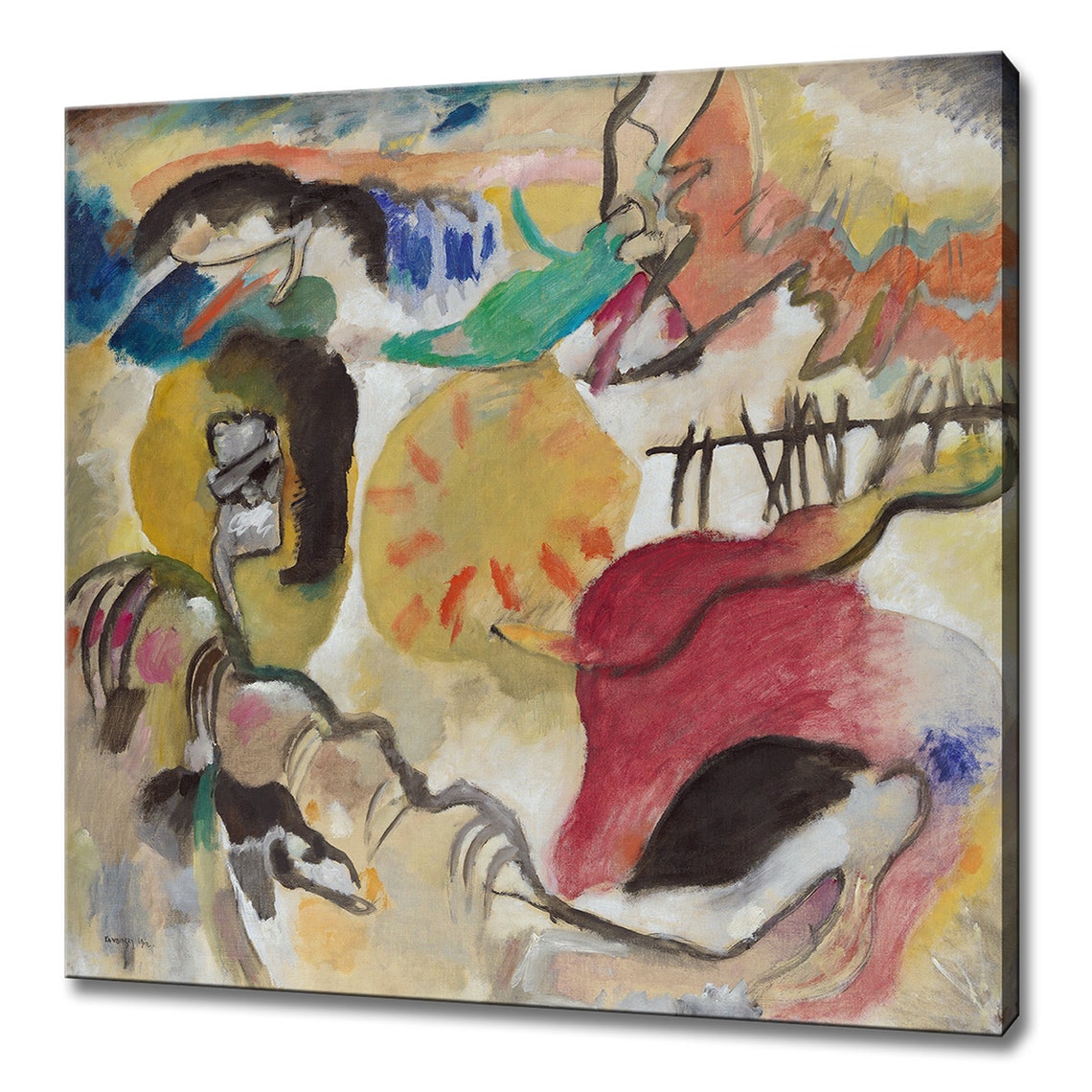 Wassily Kandinsky Improvisation 27 Garden Of Love Ii 1912 Modern Classic Design Abstract Decor Reproduction Print Wall Art Picture