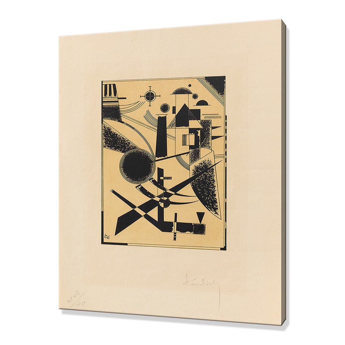 Wassily Kandinsky Lithographie No Iii 1925 Classic Design Abstract Decor Reproduction Print Wall Art