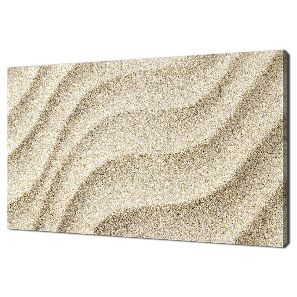Rippled Sand Dune Texture Beige Waves Minimalist Nature Wall Art