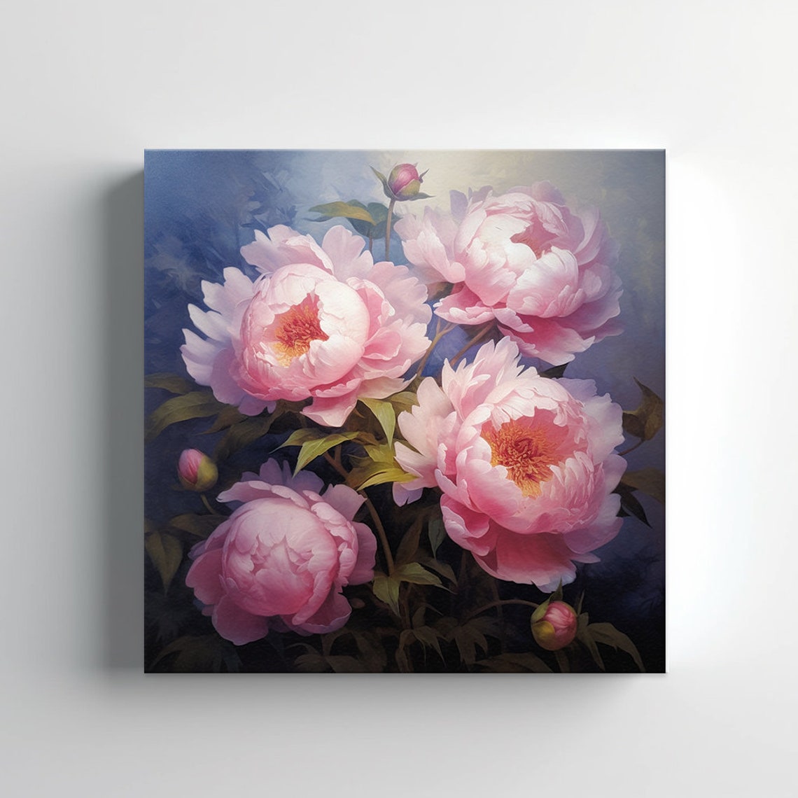 Soft Pink Peonies Vintage Botanical Floral Painting Wall Art Print - Image 3