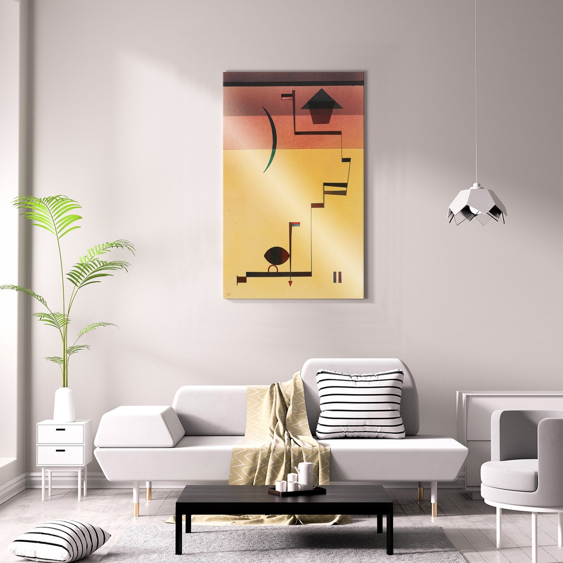 Wassily Kandinsky Eckig Angular 1931 Classic Design Abstract Decor Reproduction Print Wall Art - Image 2