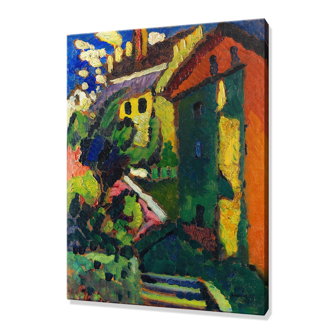 Wassily Kandinsky Treppe Zum Schloss Murnau 1909 Classic Design Abstract Decor Reproduction Print Wall Art Picture