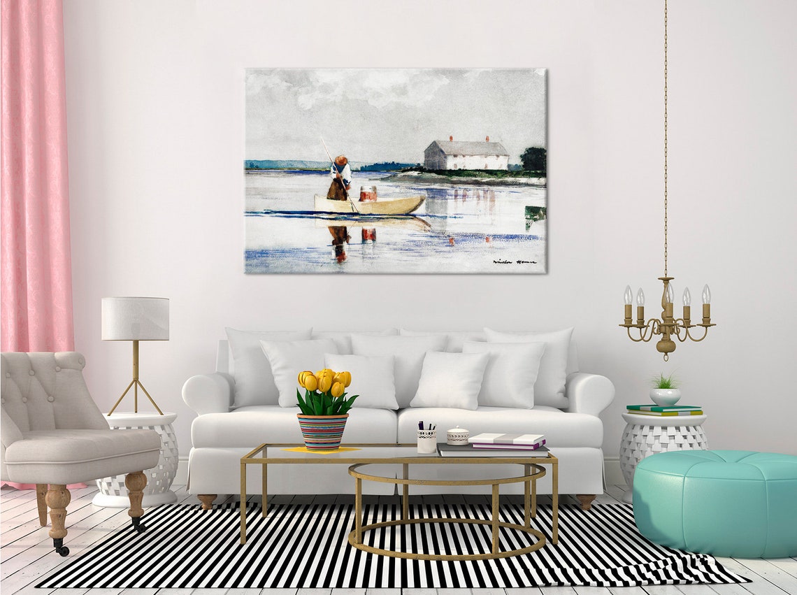 Winslow Homer Reproduction Boy In Rowboat Calm Water Wall Art Print - Image 2