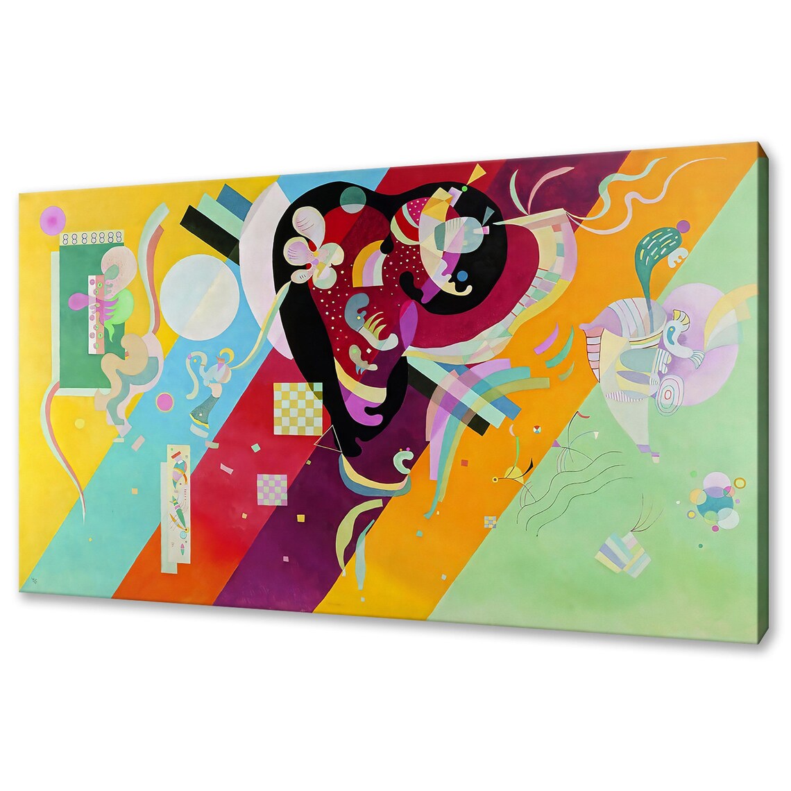 Kandinsky Composition IX 1936 Rainbow Diagonal Vibrant Abstract Art Poster