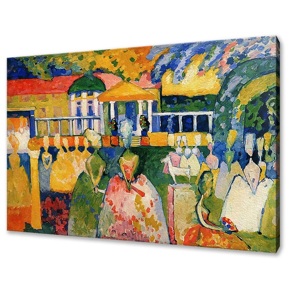 Wassily Kandinsky Crinoline Lady 1909 Classic Design Abstract Decor Reproduction Print Wall Art