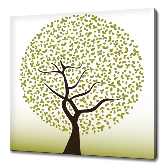 Green Abstract Tree Nature Minimalism Modern Design Home Decor Print Wall Art Picture