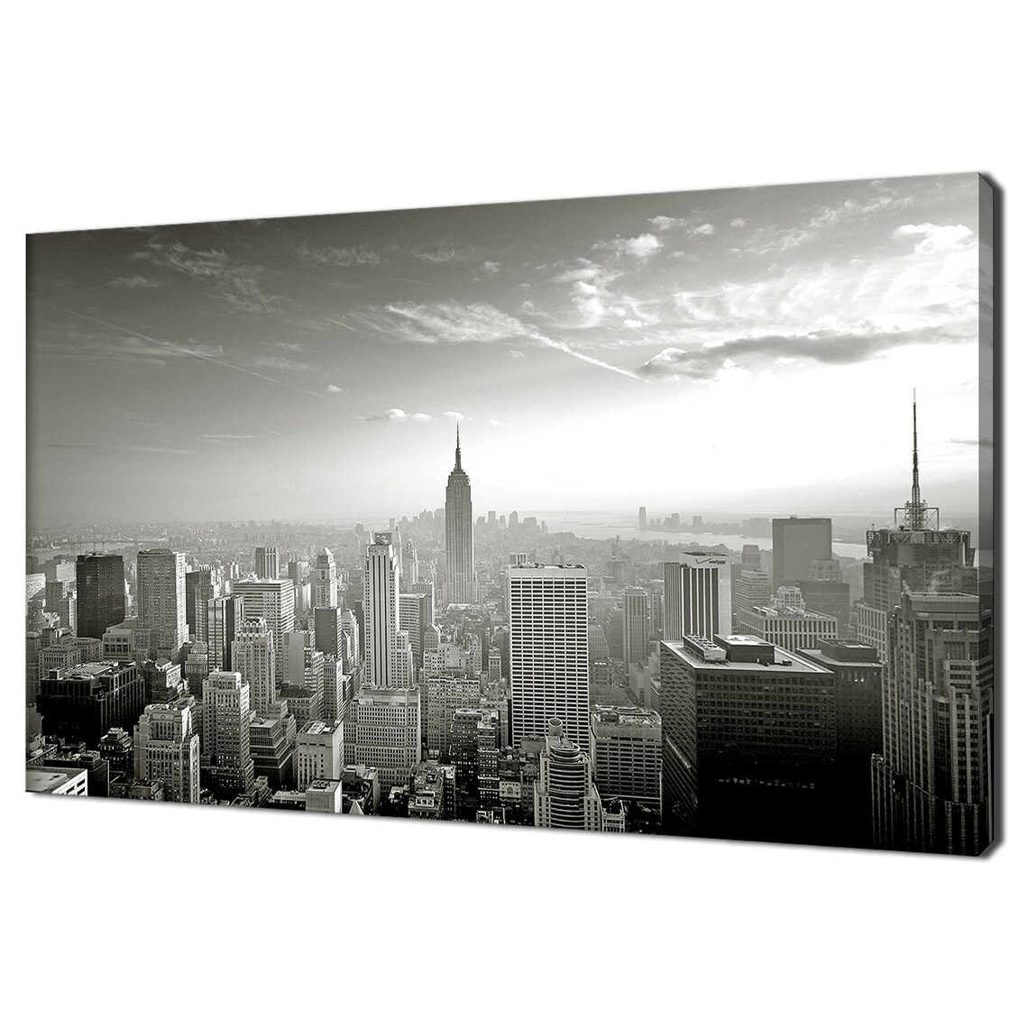 New York Manhattan Skyline Black And White Empire State Poster