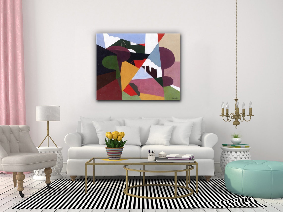 Georges Valmier 1922 La Ciotat Abstract Landscape Cubist Art Print - Image 2