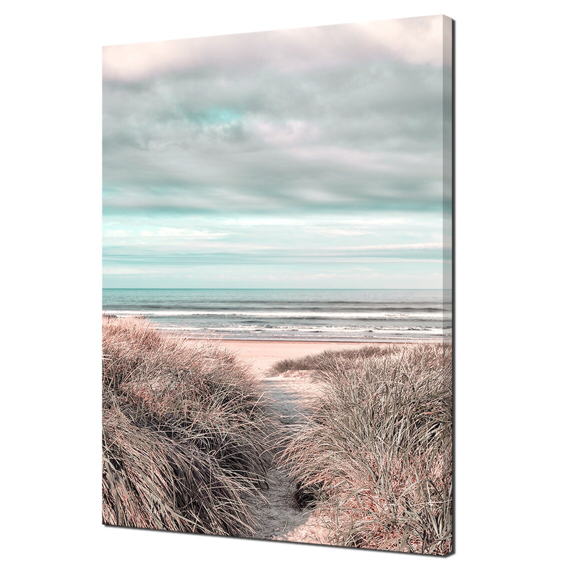 Seaside Path To The Beach, Pastel Modern Design