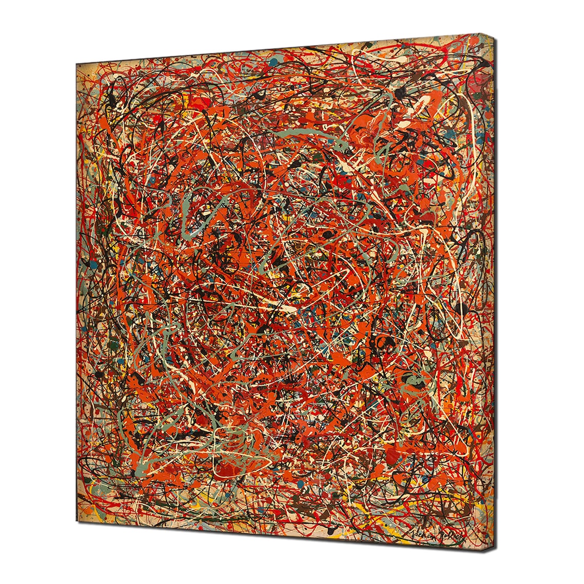 Jackson Pollock-Inspired The Fury Red Art Print