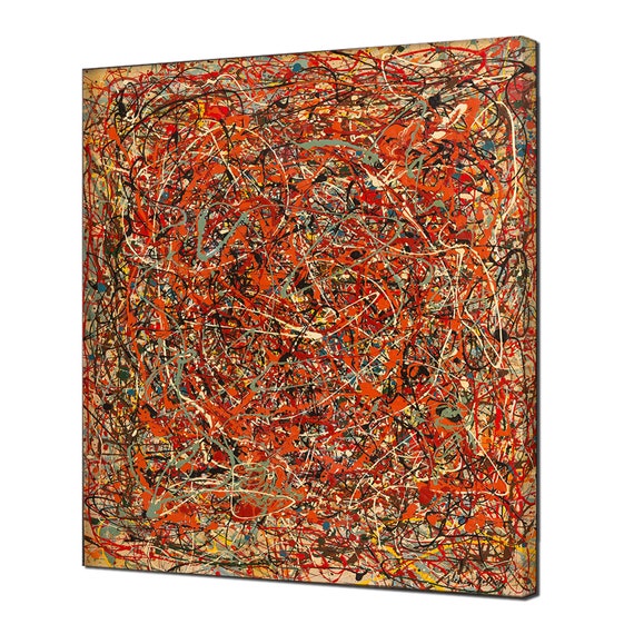 Jackson Pollock-Inspired The Fury Red Art Print
