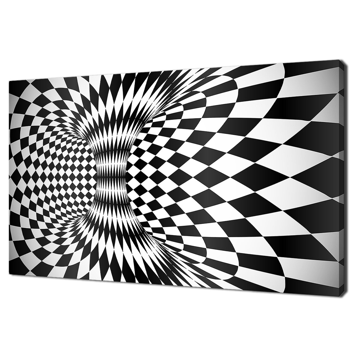 Black and White Optical Illusion Abstract Art Print