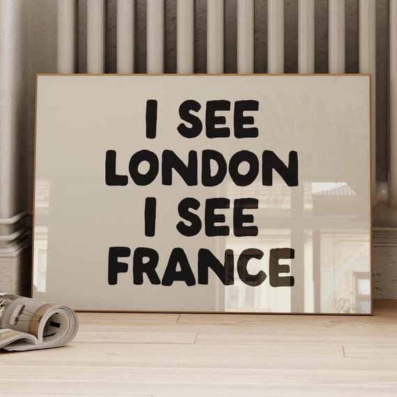 I See London France Funny Bathroom Art Print