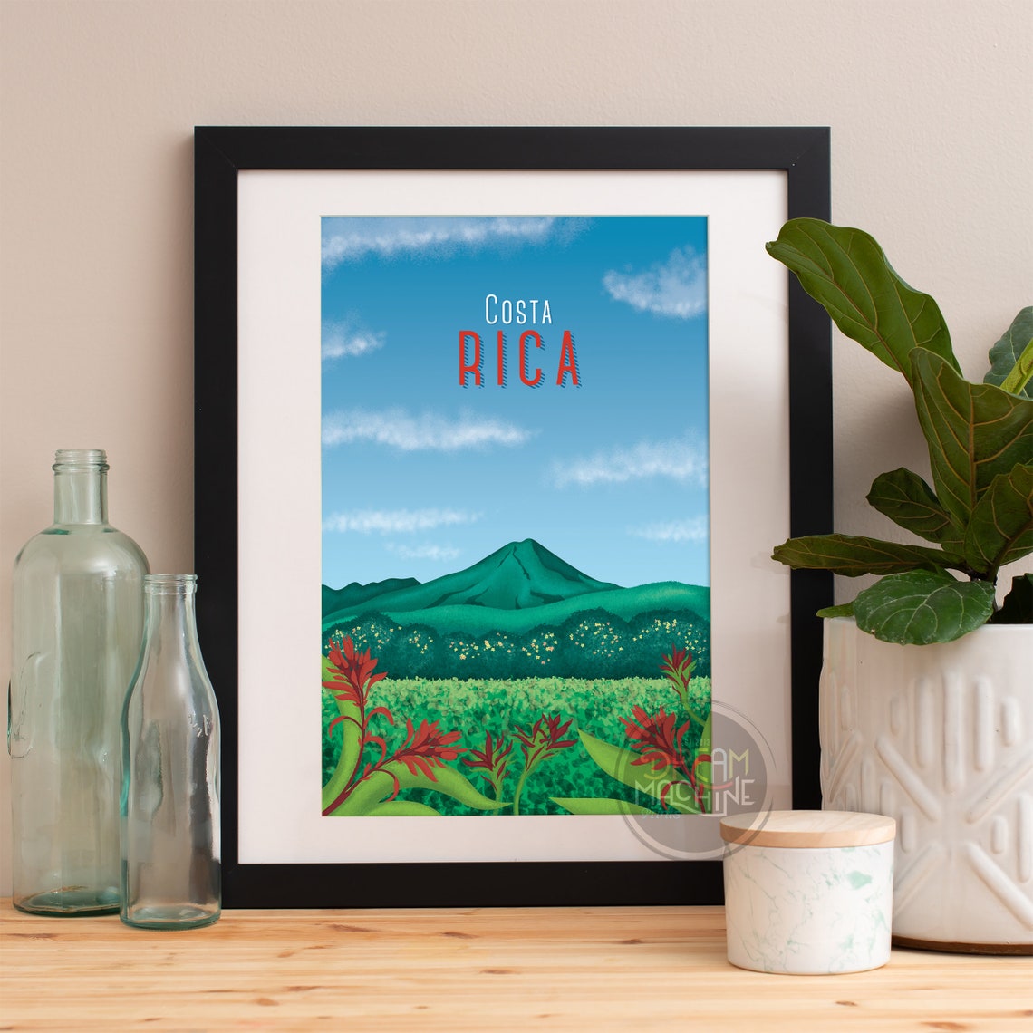 Costa Rica Watercolor Skyline Costa Rica Skyline Costa Rica Art Costa Rica Poster Costa Rica Print Costa Rica Art Costa Rica Map